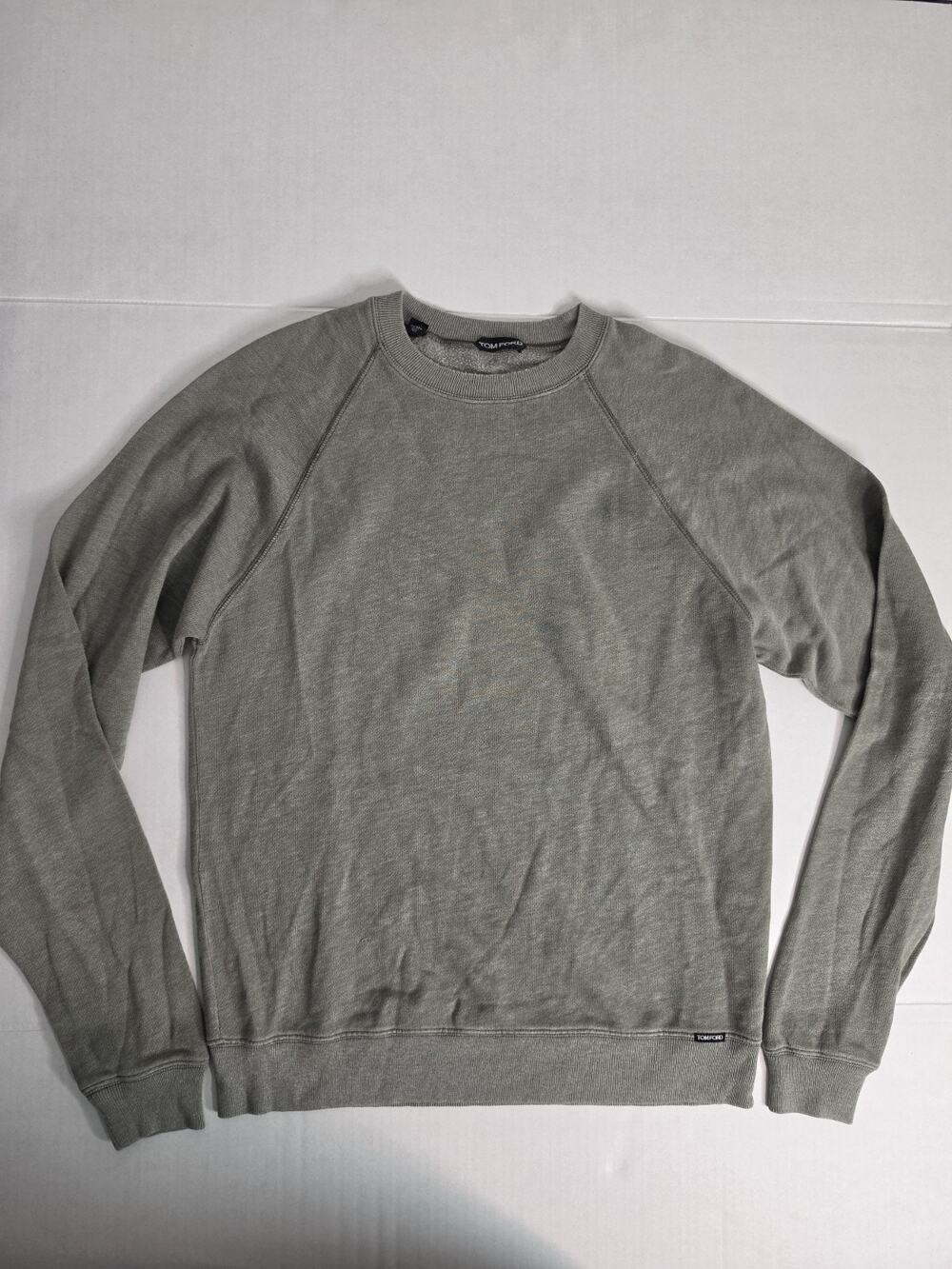 Tom Ford Sage Green Cotton Crew Sweatshirt Mens Size IT50 Medium